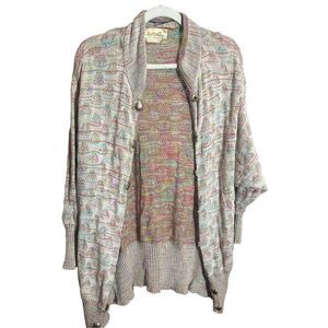 Anthropologie Lia Molly Women’s Multicolor Dolman Sleeve Cardigan Sweater Magnet